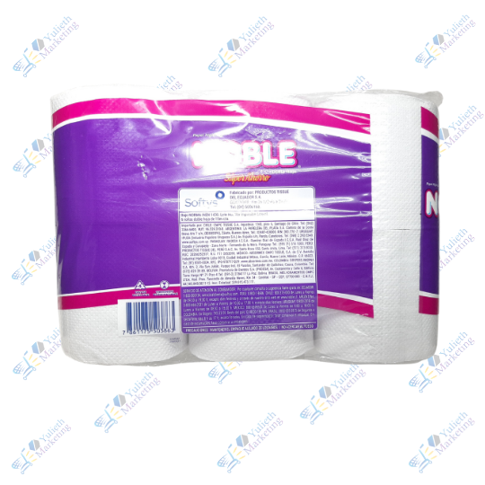 Papel Higienico Doble Hoja Noble 6Rollosx23m