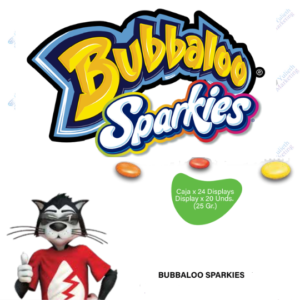 Bubbaloo sparkies caramelos masticables 20s surtidos caja ec 24x20x25gr