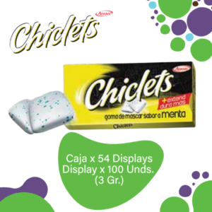 Adams Chiclets Saborizados Menta 100s Caja EC 54x100x2.8g