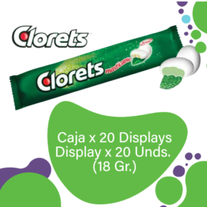 Adams Clorets Caramelo Masticable Menta Caja EC 20x20x16.8 g